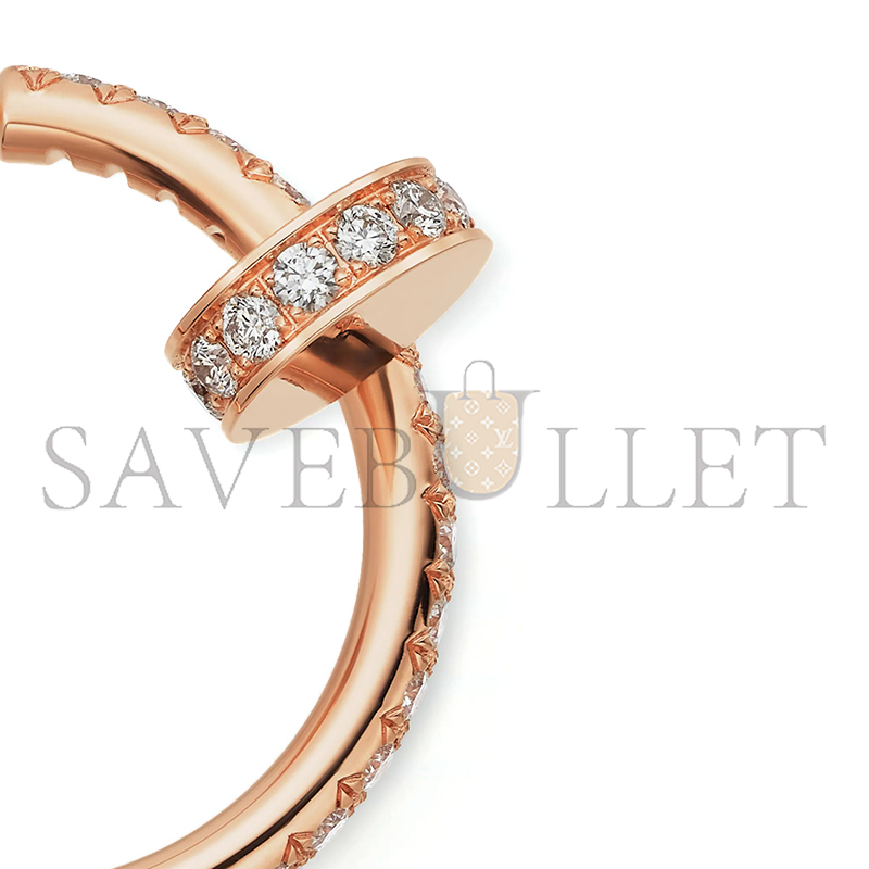CARTIER JUSTE UN CLOU HOOP EARRINGS, SMALL MODEL, PAVED B8301429